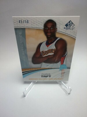 Chris Taft Warriors 2005- SP Game Used Edition Authentics Blue Spectrum #148...