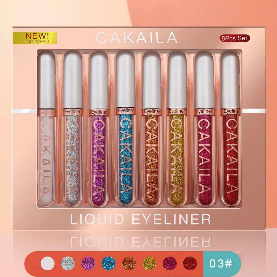 8 Colours/set Matte Liquid Eyeliner Waterproof Eye Liner Pen Long Lasting Makeup - Image 3 of 4