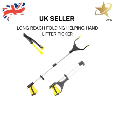 LONG REACH GRABBER REACHER LITTER PICKER HELPING HAND HELD PICK UP TOOL 81CM
