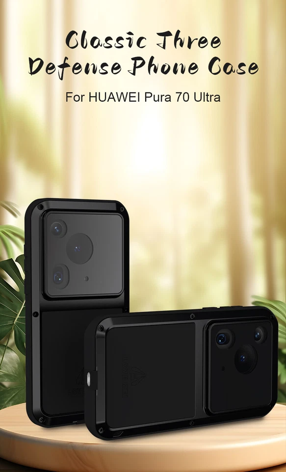 LOVE MEI Metal Shockproof Armor Case For Huawei Pura 80 70 Ultra 80 70 Pro + - Image 4 of 4