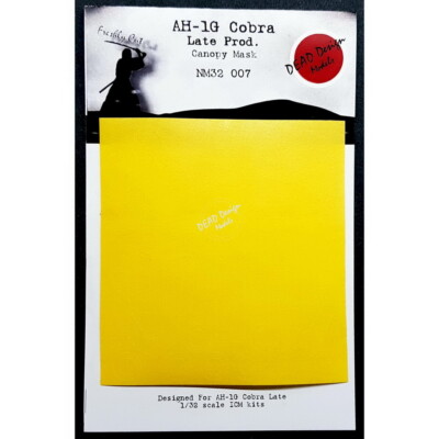 DEAD Design 1/32 Bell AH-1G Cobra Late Canopy Masking for ICM kits