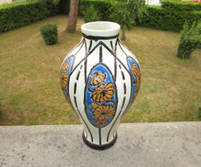 Kéramis magnifique vase Art Déco Boch La Louvière Maurice Dufrene La maîtrise.