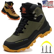 Work Boots Mens Hiking Steel Toe Shoes Safety Shoes Botas De Trabajo Para Hombre