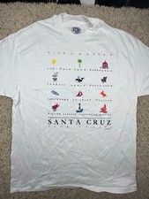 VTG Hanes Santa Cruz Expressions T-Shirt Luke A Tuke Beach Men's Size XL 1991
