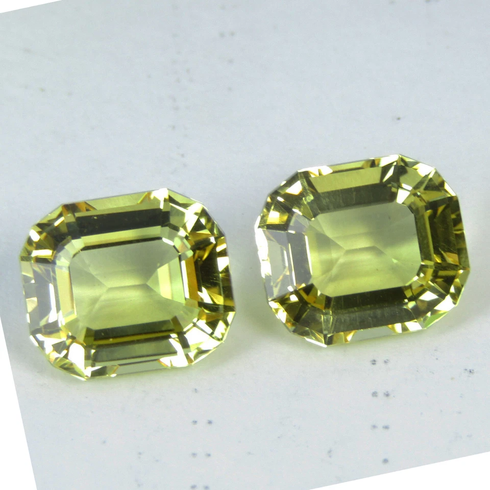 10.24Cts Gorgeous Natural Yellow Scapolite Cushion Custom Cut Matching Pair Gems - Image 3 of 4