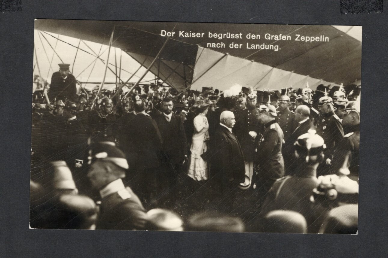 Germany 1900th postcard  WW1 Kaiser Zeppelin Mail, Airmail RR