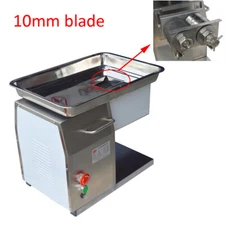 Electric Meat Slicer Stainless Blade 10mm Commercial Meat Cutter Kitchen Tool