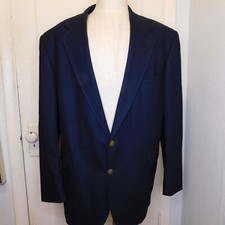 Vintage Pendleton Mens 46L Blue Blazer Sport Coat Two Button Casual Jacket Wool