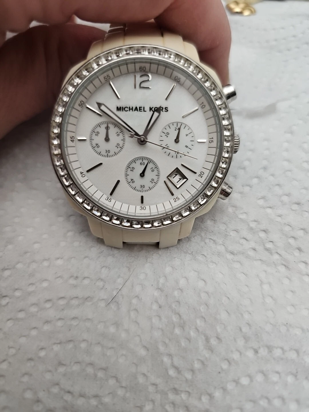 Orologio Michael Kors donna MK 5079 cinturino avorio necessita di batteria