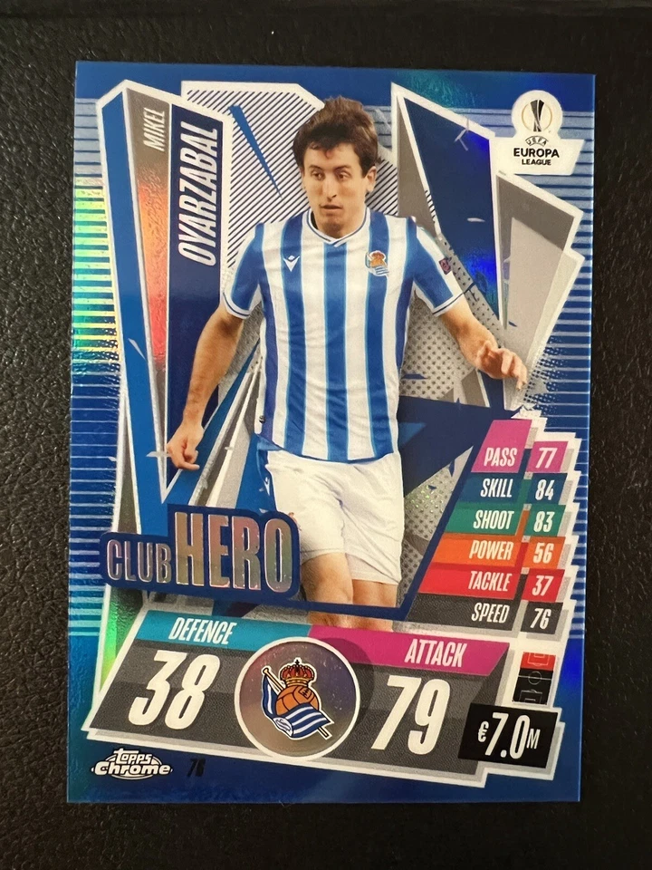 MIKEL OYARZABAL 2020-21 TOPPS CHROME MATCH ATTAX Blue /150 - 76 - Image 2 of 3