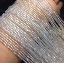 2mm 3mm Genuine Natural White Rock Crystal Quartz Tiny Clear Crystal Loose Beads
