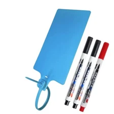 200PCS Plastic Seal Tags Self-Locking Waterproof Fastener 255mm Blue