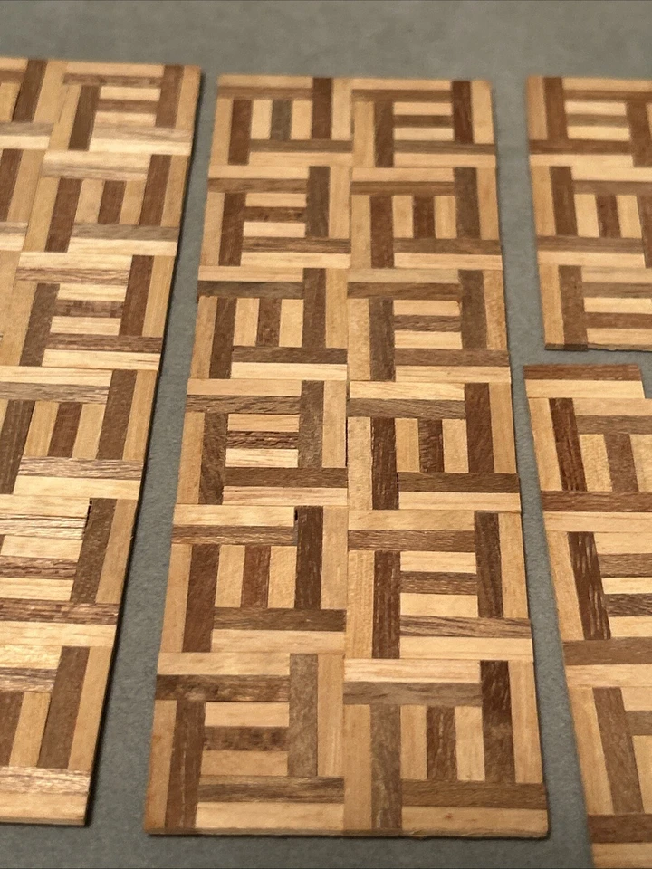 Casa de muñecas miniaturas Houseworks rara 1977 suelo de parquet de madera genuina #7014 Foto 3 de 4