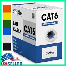 Cat6 Ethernet Cable Bulk 1000ft 23AWG CMR Riser LAN Cord Cat 6 Data Wire 550MHz
