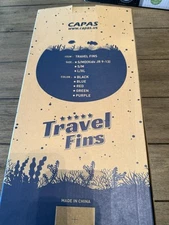 Capas Travel Snorkel Fins Swim Fins Travel Size L/XL Mens 9-14 Black Sturdy