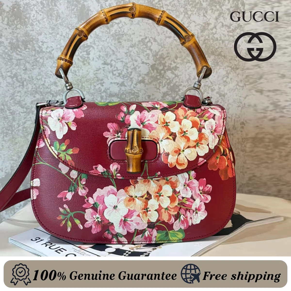 Gucci Bamboo Floral Bags & Handbags for Women for sale | eBay