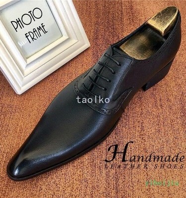 Men's Flat Real Leather Business Formal Super Pointed Toe Party Fashion Shoes