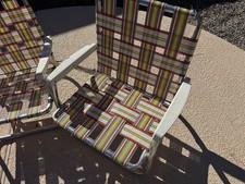 1 Vintage Folding Aluminum Low Profile Lawn B...