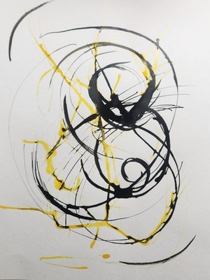 Contemporary Line Art 11x14 Original Minimal Decor by M Isaksen