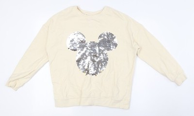 Pullover Sweatshirt Damen UK 10 normal Disney elfenbeinfarben