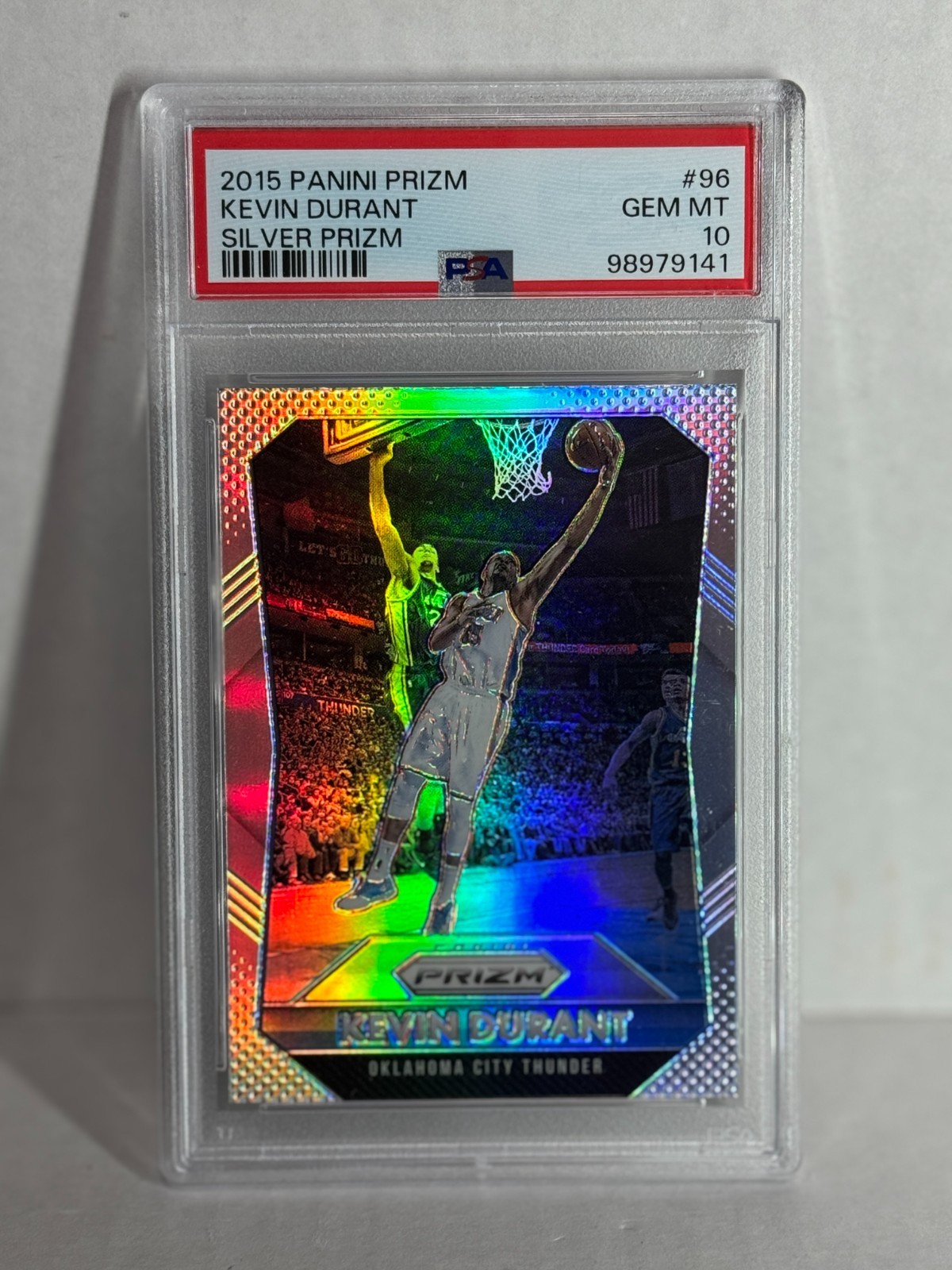 2015 Panini Prizm Kevin Durant Silver Prizm #96 PSA 10