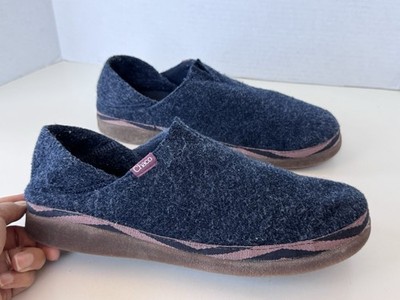 Chaco Revel Navy Blue Wool Felt Casual Slip On Shoes Loafers Comfort Size 9.5