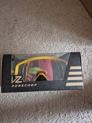 New VonZipper Porkchop Mayhem Goggle, Gold, Orange Chrome Lens, One Size