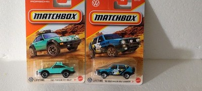 2 Matchbox -1985 Porsche 911 Rally MINT & '90 VOLKSWAGEN GOLF COUNTRY ''NIP''