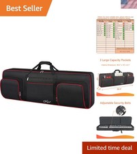 Lightweight 76 Key Keyboard Case - Adjustable Straps for Musicians' Ease