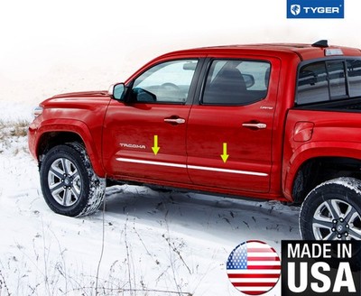 TYGER For 05-2015 Toyota Tacoma Crew Cab Generic Body Side Molding Trim 1.5'' 4PC