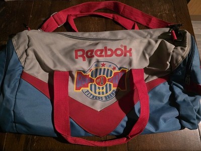 Vintage Reebok Gym Duffel Bag Original Strap 56cm - Y2K Sports Holdall Retro