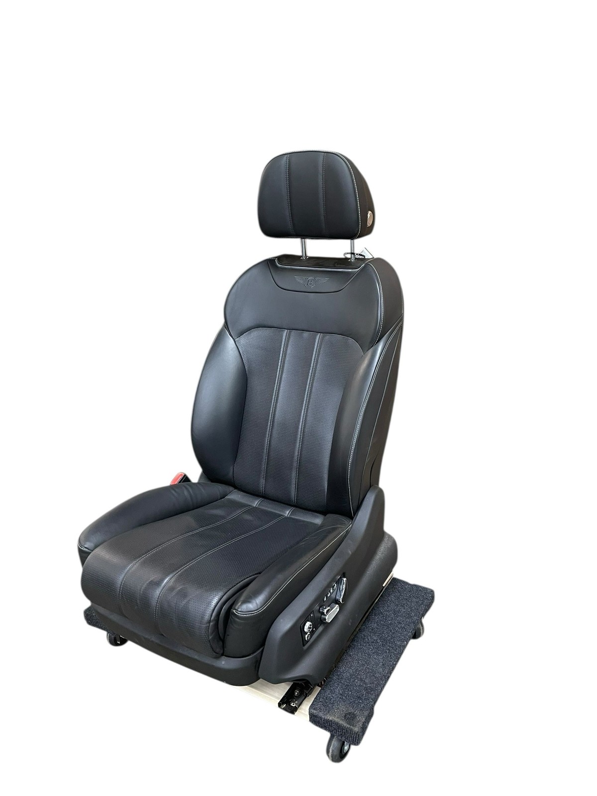 2015-2020 BENTLEY BENTAYGA Front Left Seat Assy Complete Beluga BB Black Leather