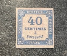 🦬FAUX du Timbre Taxe N° 7 40 c à percevoir🦬