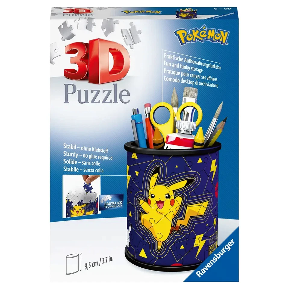 Ravensburger 3D Puzzle 11257 Utensilo Pokémon Pikachu Stiftehalter 54 Teile