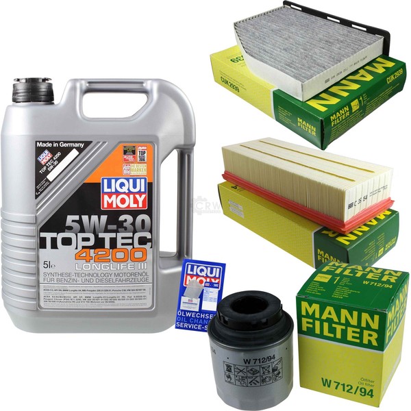 Inspektionskit Filter Liqui Moly ÖL 5L 5W-30 FüR Vw Touran 1T3 1.4 Tsi Tiguan-image