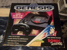 Sega Genesis Original Box NO CONSOLE , warranty card, Sonic Operations manual
