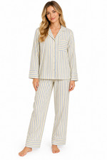 Ladies UK Retailer Relaxed Fit Striped Pyjama Set Long Sleeve PJ'S RRP  24