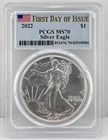 2022 $1 American Silver Eagle PCGS MS70 First Day of Issue US Coin