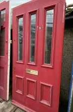 ANTIQUE 6 PANEL X LARGE DOOR - GRAND FRONT ENTRANCE ESTATE / PERIOD - RECLAIMED
