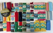 Lot Of 46 Packs Vintage Bias Tape Rick Rack Seam Binding Mostly Unopened