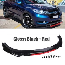 Front Bumper Lip Spoiler Splitter Body Kit Gloss Black Red For Honda Crv Hrv