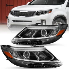 For 2014 2015 Kia Sorento LX LED DRL Projector Headlights L+R Pairs Headlamps