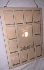NEW VALENTINA First Year Photo Frame, Baby's First 12 Months Picture Wood