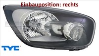 TYC 20-12715-15-2 Hauptscheinwerfer Rechts Scheinwerfer Frontscheinwerfer