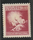 Peru Postal Tax 1965 3c Imprint Thomas de La Rue MNH