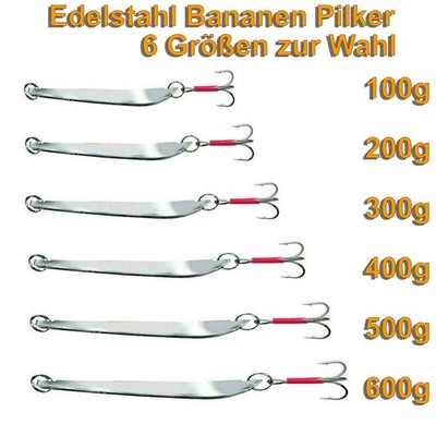 Dreikant Edelstahl Bananen Norwegen Pilker 100-600g Norwegenpilker für Pollack