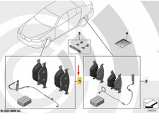 BMW 4 Gran Coupe G26 Front Brake Pads Set Value Parts 34118893226 NEW ORIGINALVe