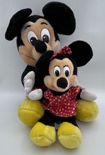 Vintage 1970-80 s Walt Disney World Mickey Minnie Mouse Plush Stuffed Animal