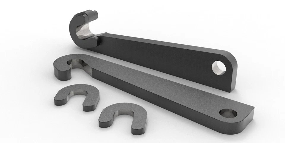 JOMA-TECH Koppelhaken für Liebherr 538 und Volvo L50 bis L120 Radlader aus S355 Stahl