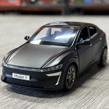 1:32 Tesla Model Y Diecast Car – Alloy Electric SUV w/ Sound Light Pull-Back Toy